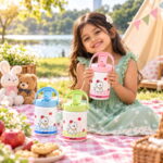 HSCUP 260ml Kids Stainless Steel Insulated Straw Cup with Handle - Image 5